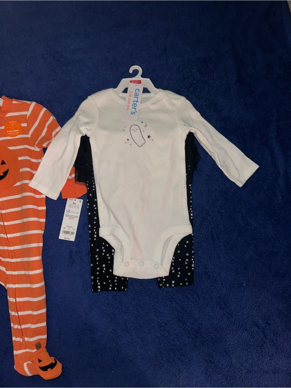 Carter’s Baby First Halloween Long Sleeve Bodysuit Tutu Lot of 3 6M NWT